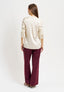 Blusa coreana in raso di viscosa - BEIGE