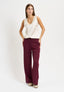 Blusa smanicata in raso di viscosa - AVORIO
