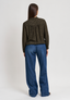 Blusa a pois con faldone davanti - MILITARE