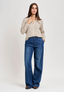 Blusa a pois con faldone davanti - AVORIO