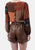 Blusa patchwork bottoni dietro