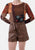 Blusa patchwork bottoni dietro