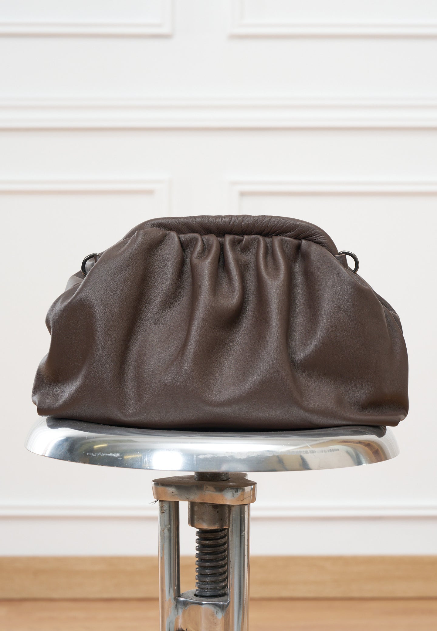 Borsa clutch in vera pelle