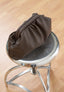 Borsa clutch in vera pelle - MARRONE