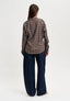 Camicia a quadri spalla scesa - MARRONE