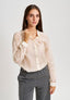 Camicia coreana in tencel - AVORIO