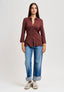 Camicia maniche a tre quarti - MARRONE