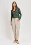 Camicia con colletto in fantasia geometrica - VERDE