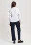 Camicia con scollo a V e spacchetti - BIANCO