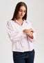 Camicia con scollo a V e spacchetti - ROSA