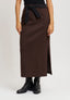 Gonna midi jacquard spinato - MARRONE
