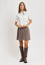 Gonna corta a pieghe in galles - BEIGE