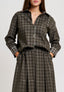 Gonna midi tartan a pieghe - MILITARE