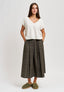 Gonna midi tartan a pieghe - MILITARE