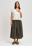 Gonna midi tartan a pieghe - MILITARE