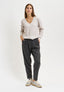 Cardigan a costine con scollo a v - AVORIO