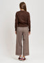 Cardigan con scollo a v e bottoni - MARRONE