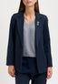 Giacca monopetto mano lana con spilla - BLU