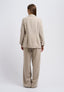 Giacca aperta over in velluto - BEIGE