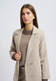 Giacca aperta over in velluto - BEIGE