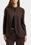 Giacca aperta in jacquard spinato - MARRONE