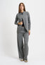Giacca aperta in jacquard spinato - GRIGIO MEDIO