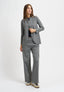 Giacca aperta in jacquard spinato - GRIGIO MEDIO