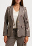 Giacca pied de poule con ricamo - BORDEAUX