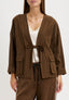 Giacca kimono con laccio - TABACCO