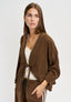 Giacca kimono con laccio - TABACCO