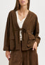 Giacca kimono con laccio - TABACCO