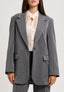 Giacca over monopetto lunga - GRIGIO MEDIO