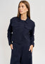 Giacca in punto milano con tasconi - BLU