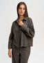 Giacca camicia in galles - FANGO