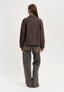 Giacca corta con manica raglan - MARRONE