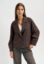 Giacca corta con manica raglan - MARRONE