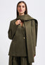 Giacca cappotto con stola - MILITARE