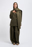 Coat jacket with stole - MILITARY GREEN
