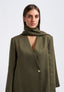 Giacca cappotto con stola - MILITARE