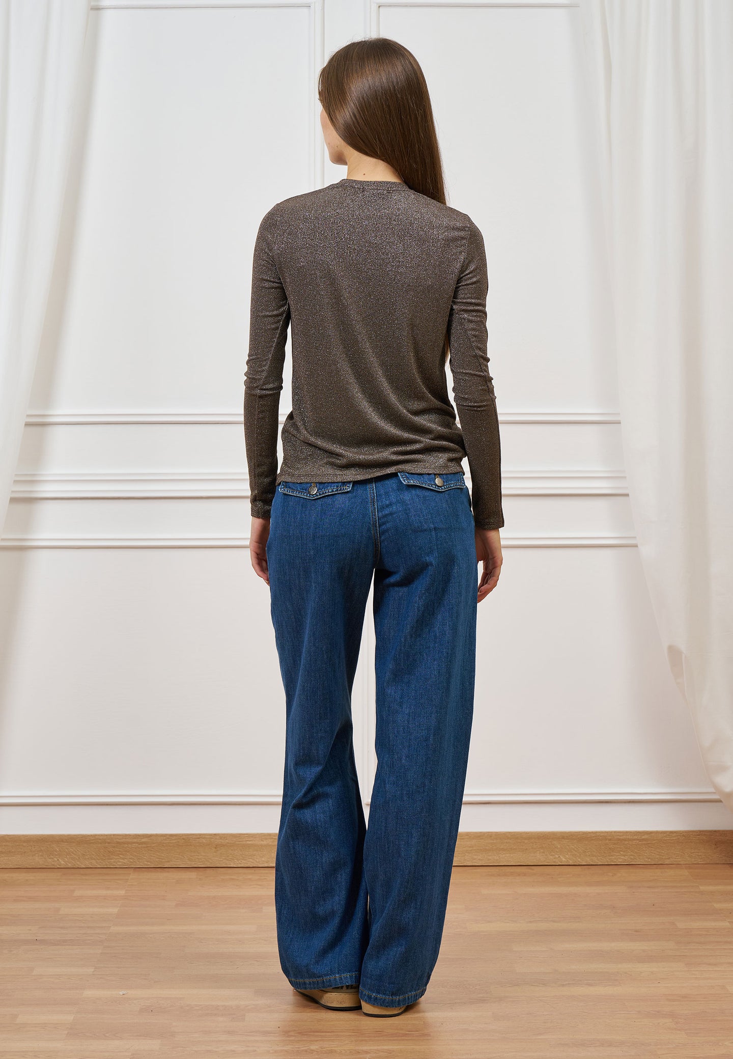 Jeans palazzo vita media