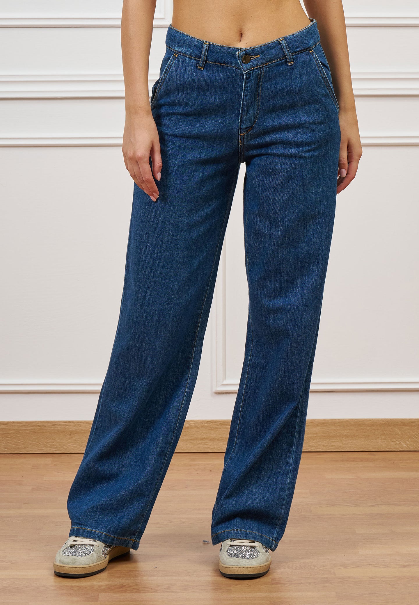 Jeans palazzo vita media