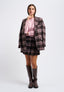 Cappotto giacca a quadri grandi - TABACCO/CIPRIA