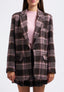 Cappotto giacca a quadri grandi - TABACCO/CIPRIA