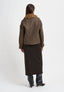 Cappotto bomber con collo ecopelliccia - MARRONE