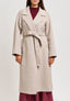 Cappotto lungo con cintura - BEIGE