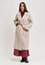 Cappotto lungo con cintura - BEIGE