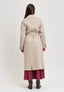 Cappotto lungo con cintura - BEIGE