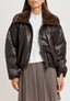 Giubbotto bomber in ecopelle - MARRONE