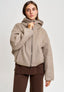 Cappotto bomber con cappuccio - BEIGE