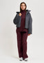 Cappotto bomber con cappuccio - GRIGIO SCURO